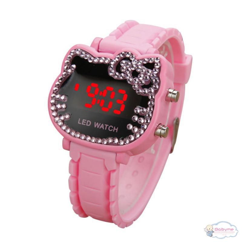 Đồng hồ đèn LED Hello Kitty chống nước thiết kế độc đáo