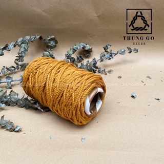 Dây thừng Macrame màu VÀNG ĐỒNG 3mm-5mm
