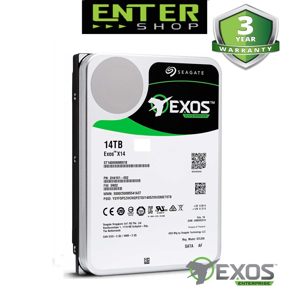 Ổ cứng HDD 3.5inch Seagate Exos 12Tb 14Tb Sata 3 7200 dòng 256Mb cache