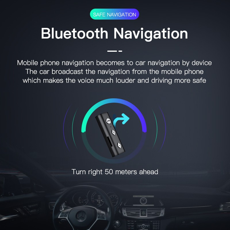 Thiết Bị Nhận Tín Hiệu Âm Thanh Bluetooth 5.0 Đầu Cắm 3.5mm Cho Xe Ô Tô