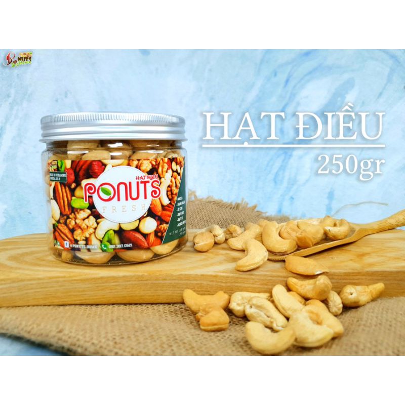 HẠT PO NUTS HẠT ĐIỀU SẤY KHÔNG VỎ (LOẠI I) 500gr và 250gr