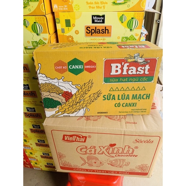 Sữa Lúa Mạch Có Canxi B’Fast Thùng 48 hộp x 180ml