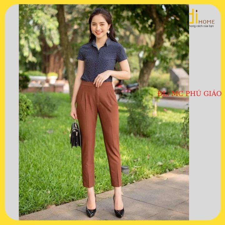 Áo Sơ Mi Tay Ngắn Công Sở Nữ Hai Màu Bạc Sỉu Và Xanh Thanh Hàng Đẹp Thương Hiệu  Anadi Fashion A136+A137