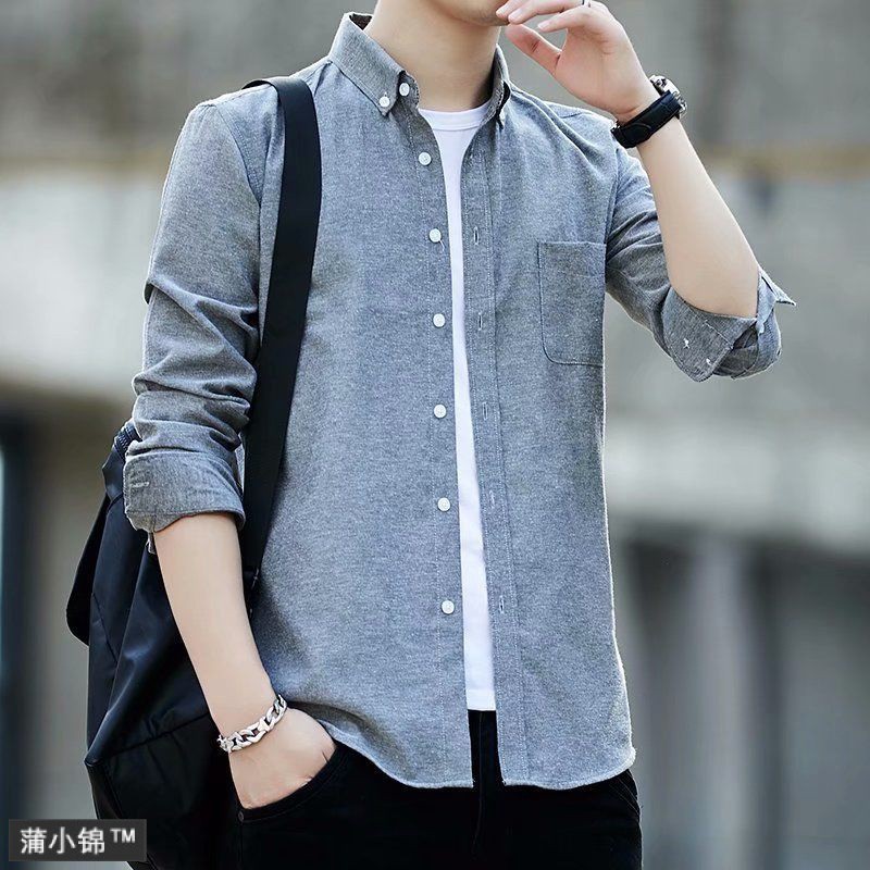 👗Áo kiểu Size lớn👗Áo sơ mi tay dài vải Oxford mỏng thiết kế cỡ lớn thời trang trẻ trung cho nam