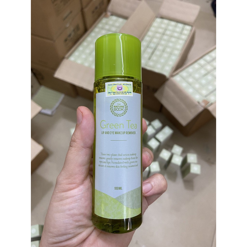 Dầu tẩy trang mắt môi chiết xuất trà xanh The Nature Book [CHÍNH HÃNG] an toàn dịu nhẹ sạch sâu HOÀN HẢO! | BigBuy360 - bigbuy360.vn