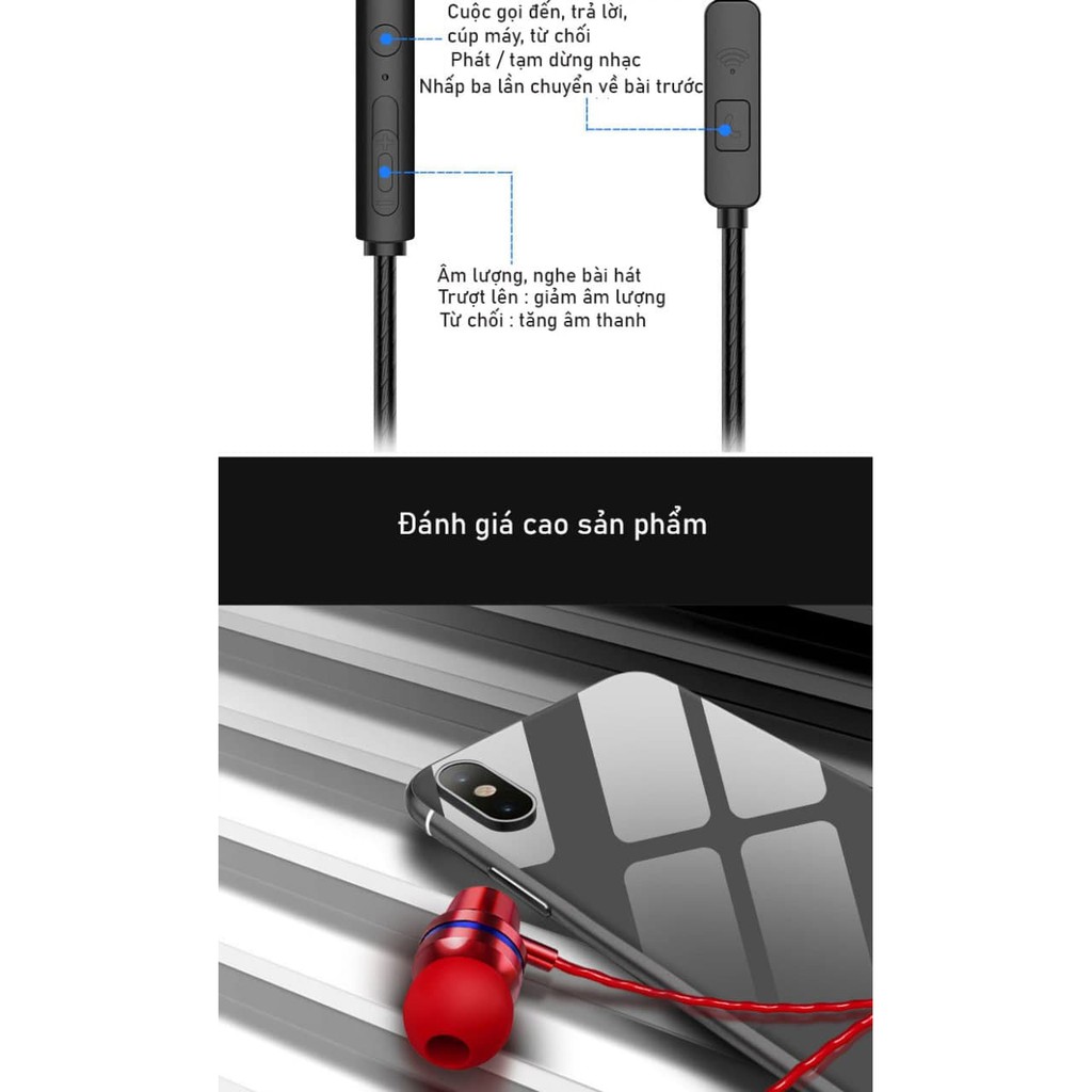 Tai nghe nhét tai chính hãng DKB kiểu dáng thể thao giắc cắm 3.5mm tích hợp microphone