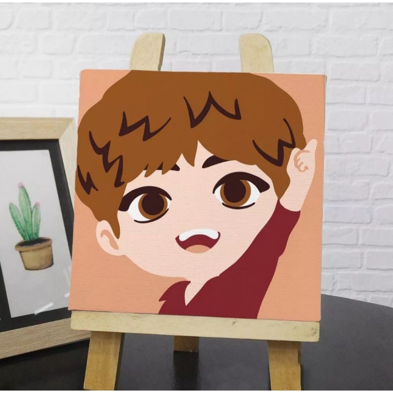 Tranh tô màu số hóa chibi BTS Dynamite