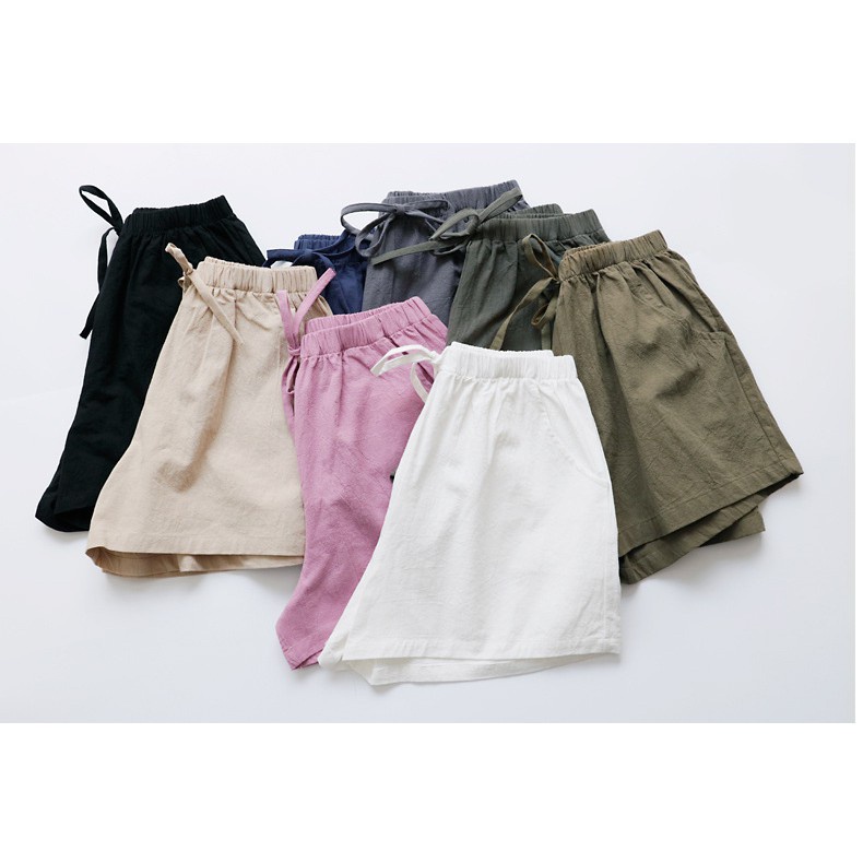 Quần đùi đũi nữ thời trang mát mẻ ống rộng (hàng đẹp chất lượng)