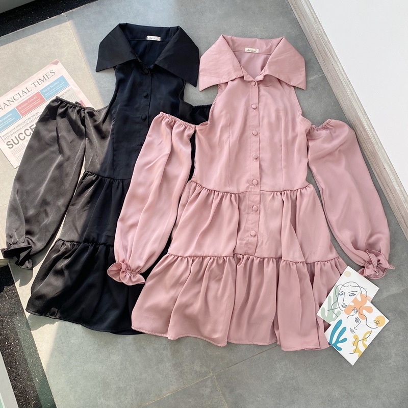 Đầm Sơ mi Đan Dây Xịn Xò