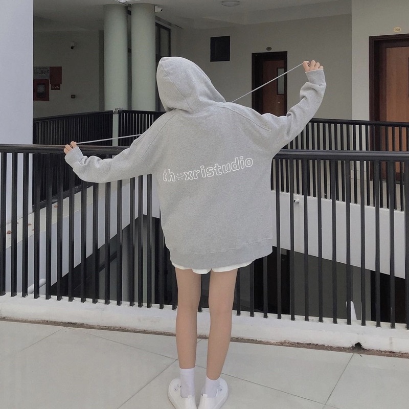 Áo khoác nỉ unisex Homies liền mũ có túi in hình THORI