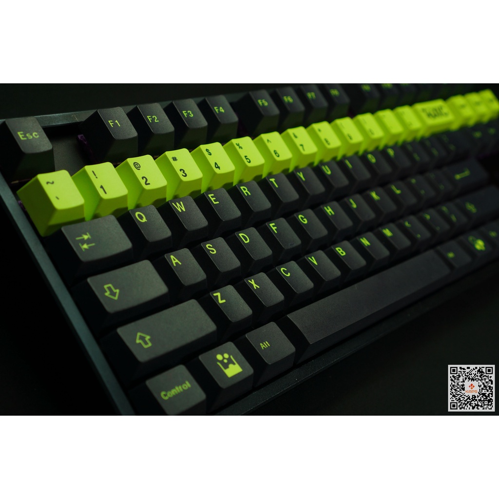 Keycap Toxic PBT profile Cherry in dyesub 129 nút cho bàn phím cơ layout 108/104/98/87/84/75/68/64/61