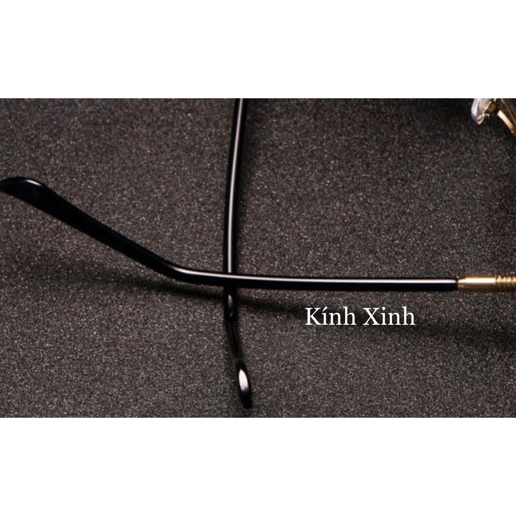 Kính râm cận 2 Tròng Măt Tròn Nhỏ Gọng Lò Xo