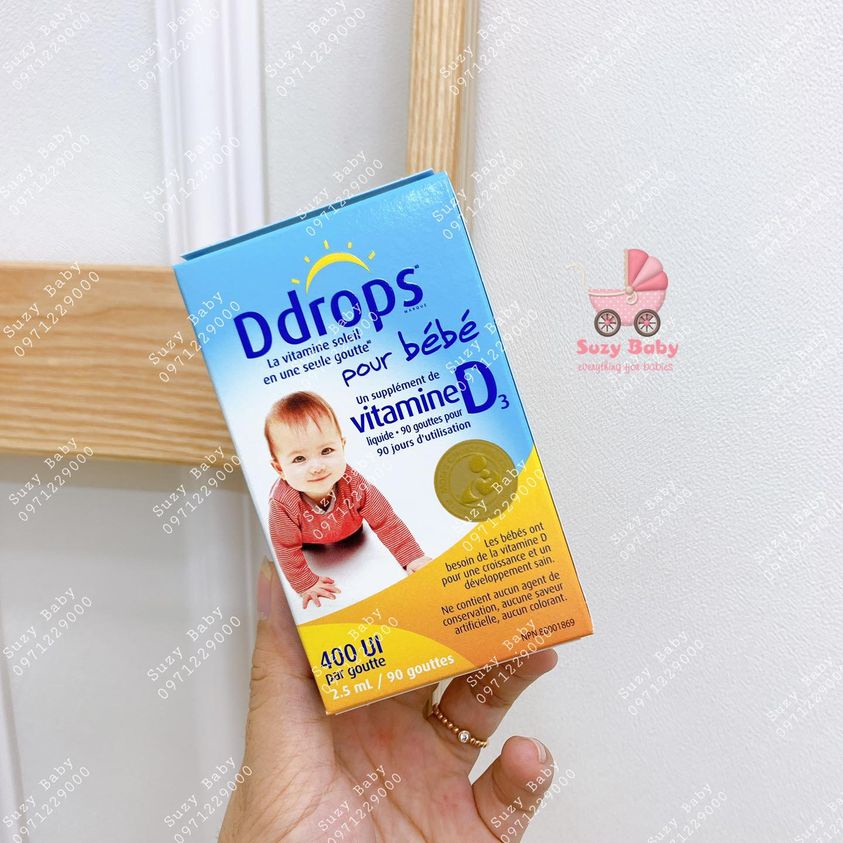 Vitamin D3 Drops - Baby DDrops bổ xung vitamin D cho bé 60 giọt và 90 giọt