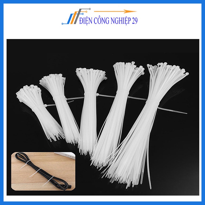 Bộ 10 Dây Thít - Dây Rút Màu Trắng