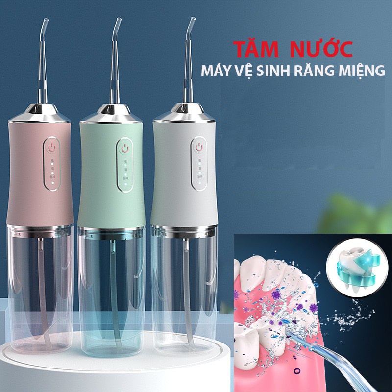 Máy Tăm Nước cầm tay Oral Irrigator - Tăm nước vệ sinh răng miệng cực sạch công nghệ Châu Âu - 3 chế độ