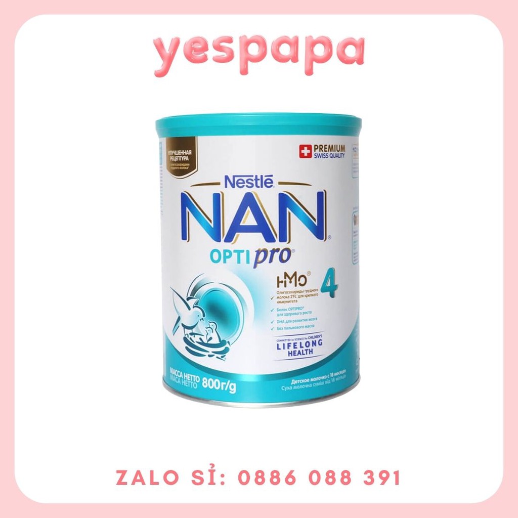 Sữa Nan Nga đủ số 1,2,3,4 800g