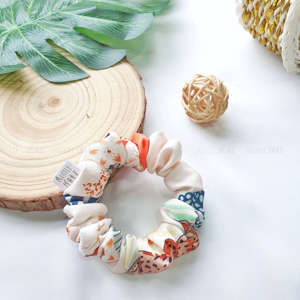 Dây Buộc Tóc Scrunchies Mini AlittleMORE Nhỏ Xinh Vải Cao Cấp Cột Tóc Đẹp