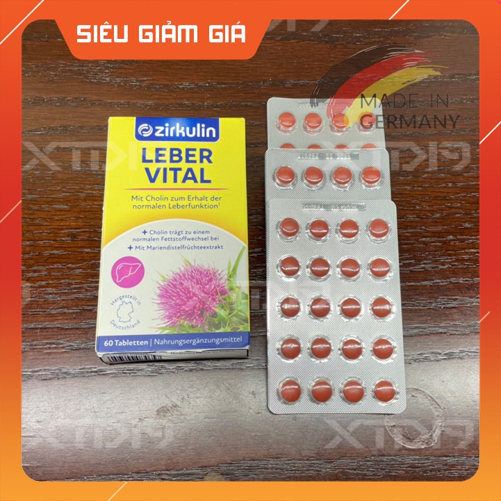 Viên Uống Giải Độc Gan Zirkulin Leber Vital, Tăng Cường Chức Năng Gan của Đức