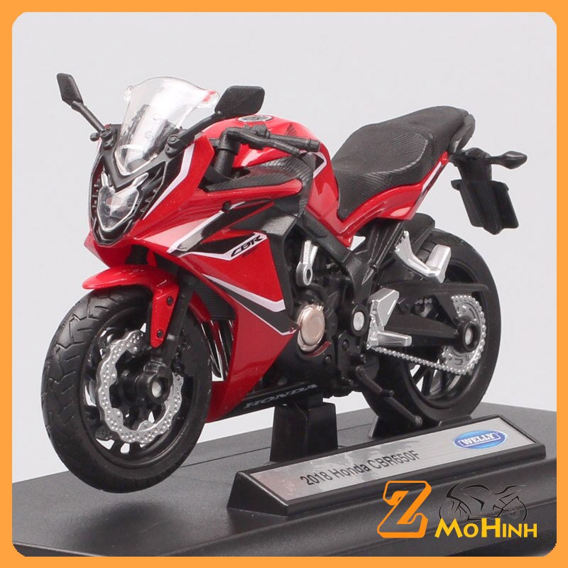 MÔ HÌNH XE MOTO Siêu xe HONDA CBR 650F 2018 RED - WELLY tỷ lệ 1:18