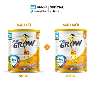 [Tặng Khăn choàng cho bé] Sữa bột Abbott Grow 2+ 850g
