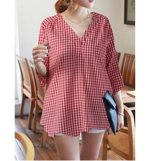 Tk446-áo sơ mi sọc cổ tim tay dài s-6xl