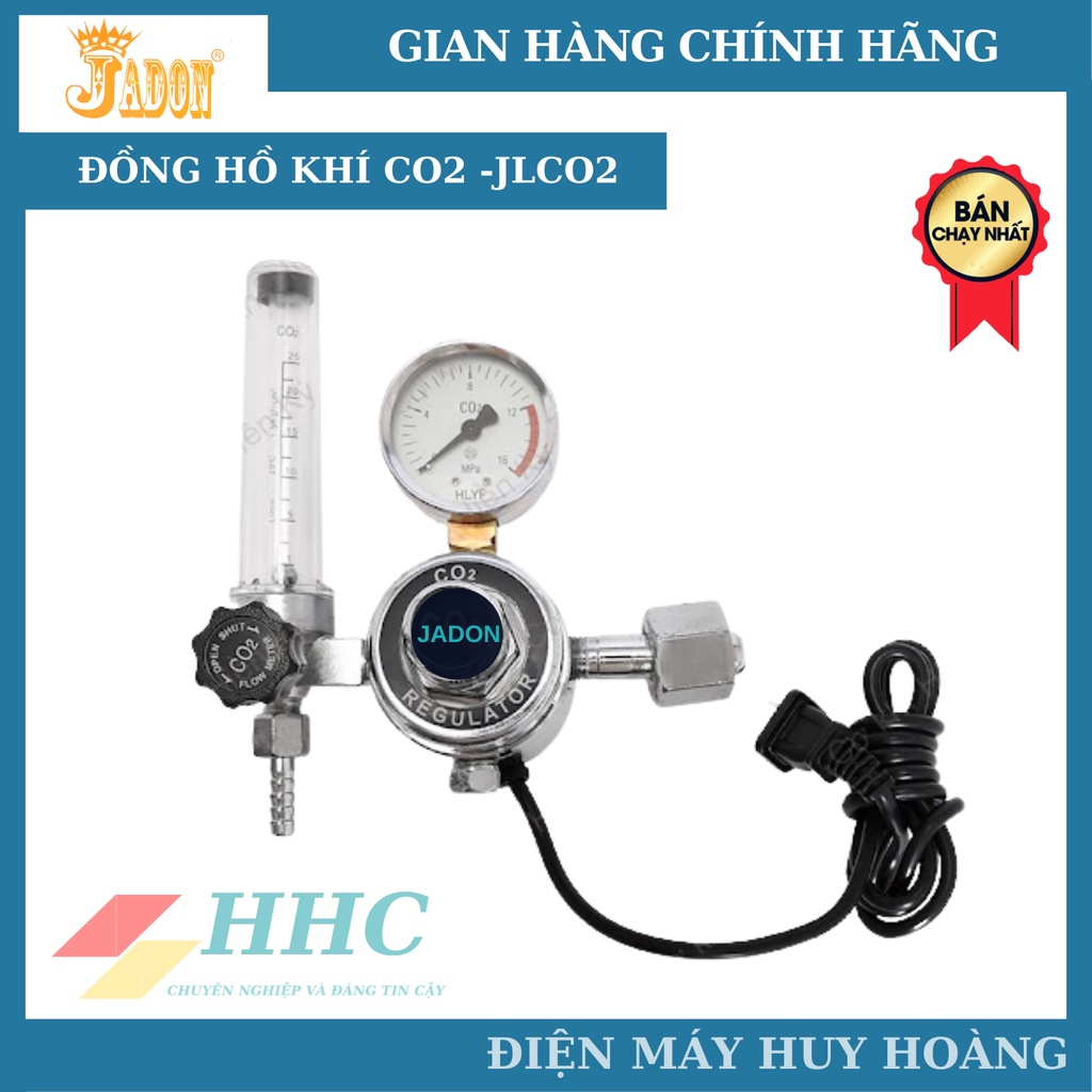 Đồng hồ CO2 hiệu Jadon dùng cho máy hàn mig loại cao cấp 36v và 220v