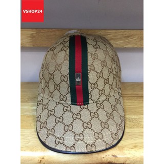 Mũ nón nam nữ hàng hiệu sọc giữa logo nhỏ