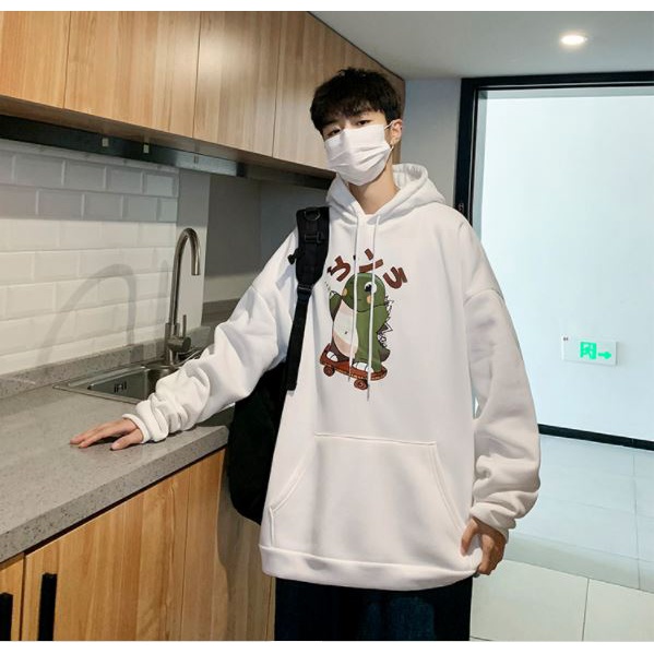 Áo Nỉ Bông Thời Trang UNISEX Hoạ Tiết Khủng Long Xanh Lá 🦖/ HOODIE FREESIZE 💜 MiQa 💜 #16 | BigBuy360 - bigbuy360.vn