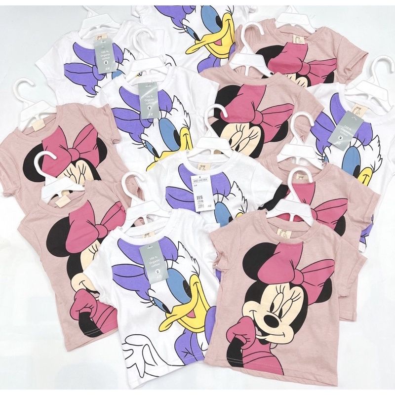 SET 2 ÁO VỊT MICKKY TRẮNG VÀ HỒNG