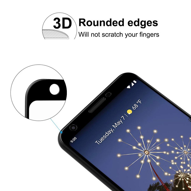 Kính Cường Lực Toàn Màn Hình Cho Google Pixel 8 7 6 Pro 6A 5A 5 4 4A 3A XL 4XL 3AXL 5XL