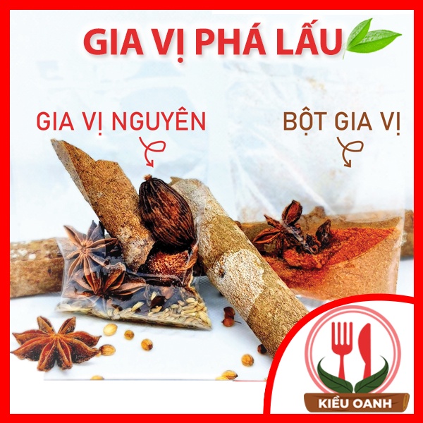 Gia Vị Phá Lấu Heo Phá Lấu Bò KIỀU OANH dùng cho 1kg thịt Đậm Đà Thơm Ngon từ thiên nhiên