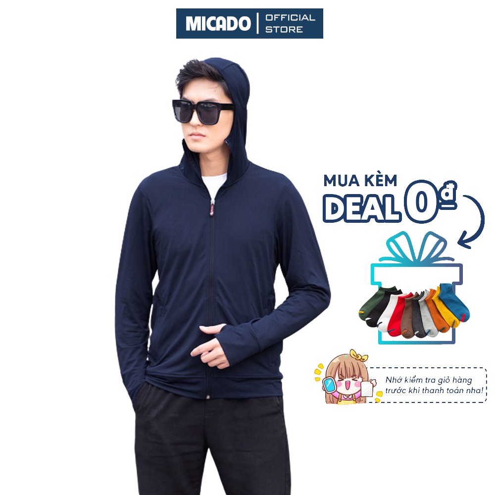 Áo khoác chống nắng nam vải kim cương thông hơi cao cấp Micado