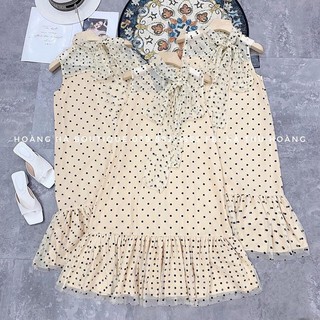 Váy voan chấm bi
