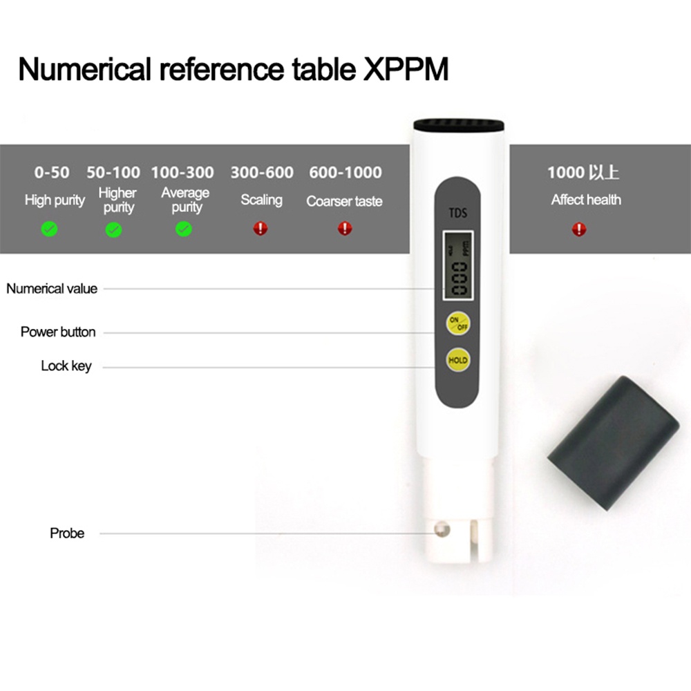 Bút DIYMORE kiểm tra độ PH TDS PPM thích hợp cho bể cá thủy sinh 0-9990ppm