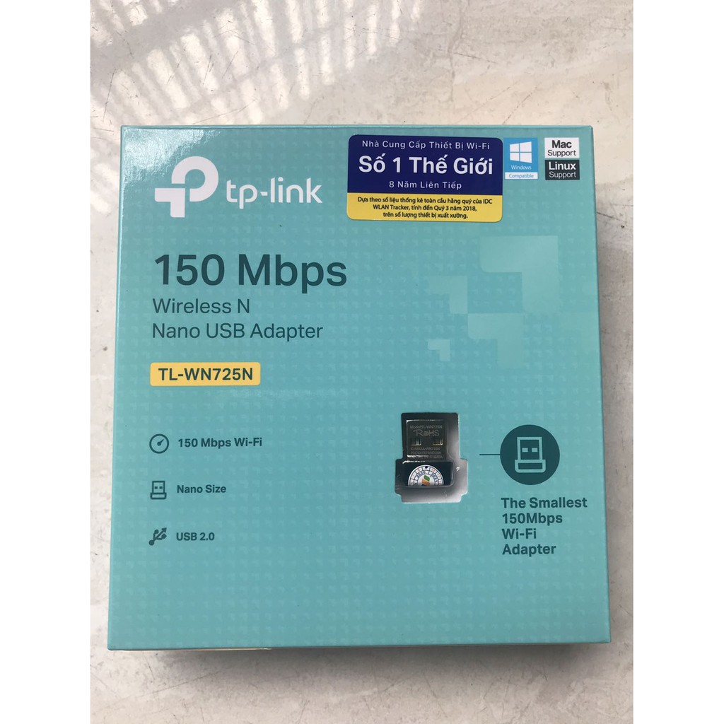 USB Wifi TP-Link TLWN725N-Chuẩn N Tốc Độ 150Mbps - Hàng Chính Hãng | BigBuy360 - bigbuy360.vn