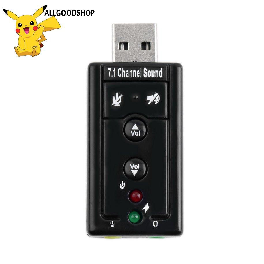 Đầu Chuyển Đổi Âm Thanh USB 2.0 Kênh 7.1 Sang Giắc Cắm 3.5mm