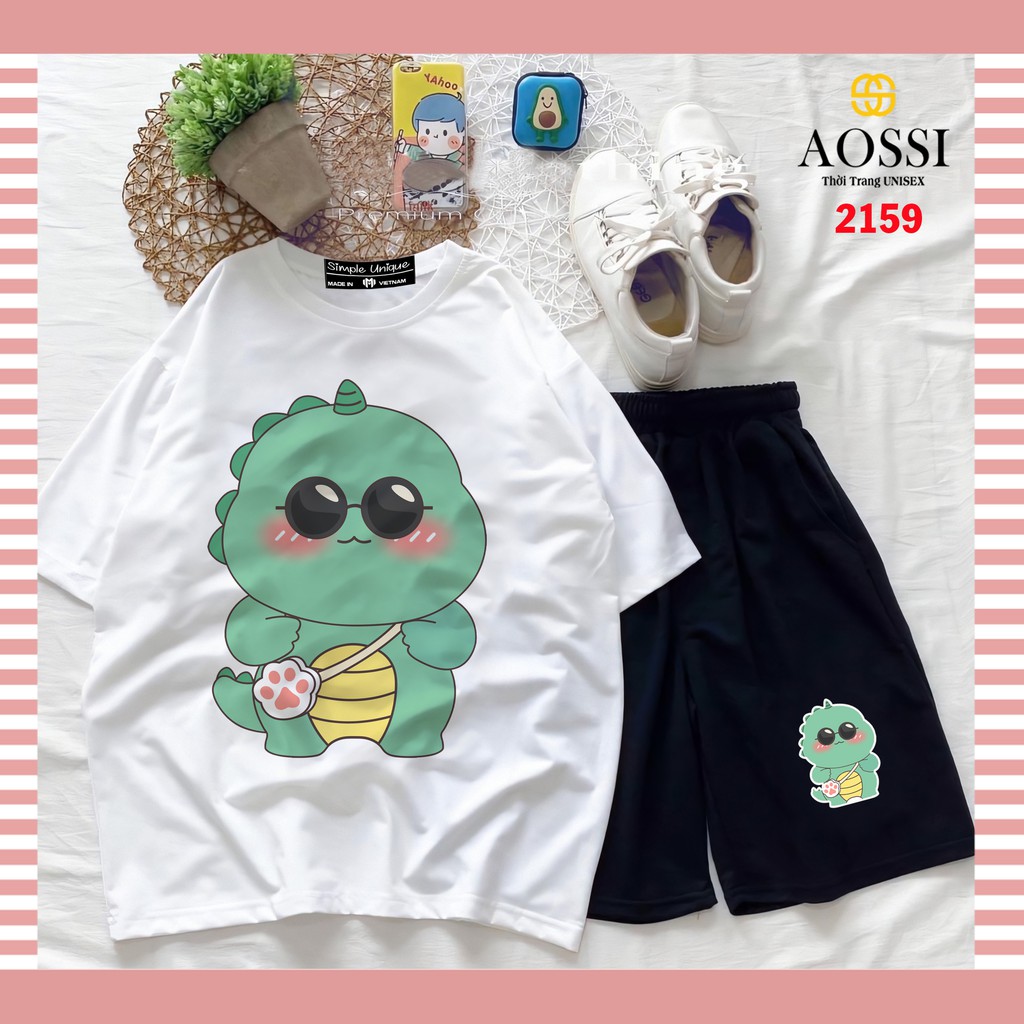 Đồ Bộ Hoạt Hình Unisex KHỦNG LONG , Set Cartoon, Freesize, Thun Cotton, Nam Nữ Đều Mặc Được Hm1986