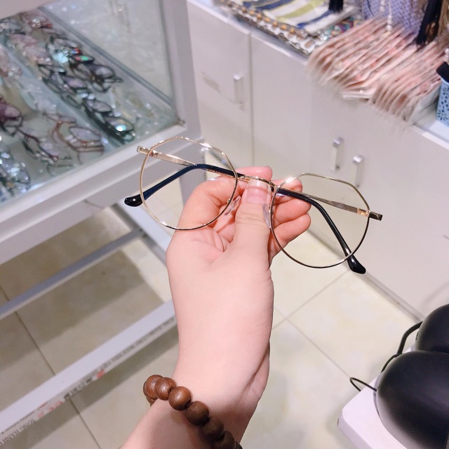 [ Ảnh thật ] Gọng kính Vintage Hàn Quốc kim loại mẫu vát đầu 2019 | BigBuy360 - bigbuy360.vn