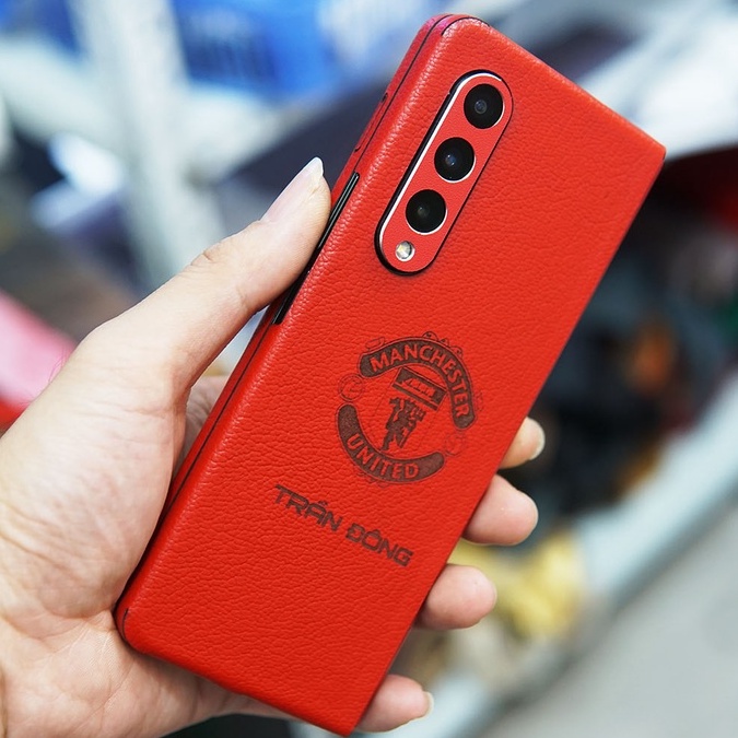 Miếng dán da full viền điện thoai Samsung Z Fold 3  – Da bò thật 100% - chính hãng Nét Đẹp Tinh Tế