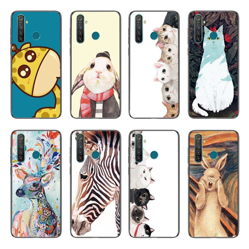 Ốp điện thoại từ tpu mềm in hình động vật cho OPPO Realme 5 Pro / XT / X2 / K5 / X Lite / Realme Q