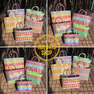 Túi xách đan tay họa tiết sọc (ẢNH THẬT 100%)