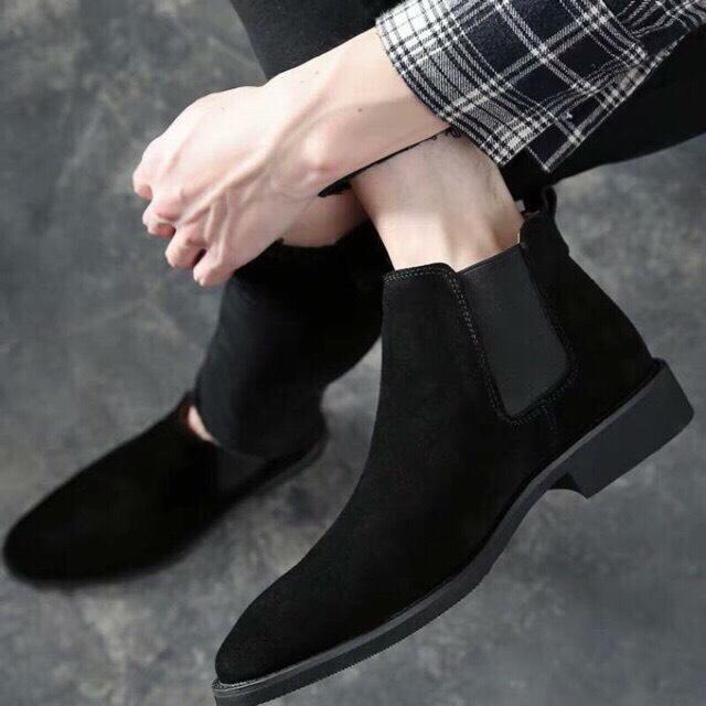 bốt nam chất da lộn
