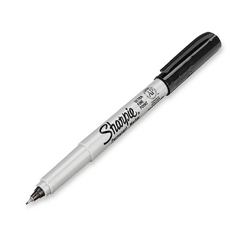 Bút lông dầu ngòi kim vẽ đa chất liệu Sharpie Ultra Fine - Black (Màu đen)