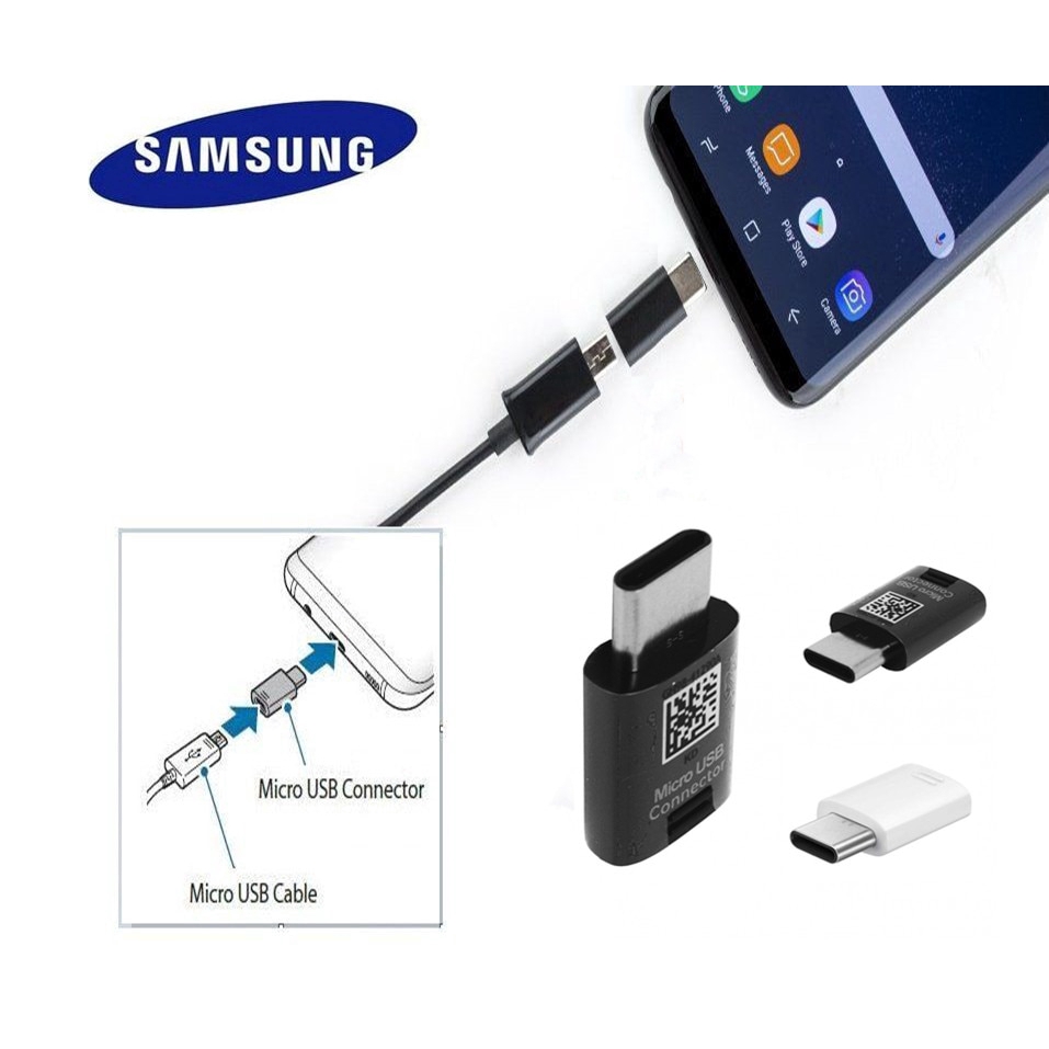 Đầu Chuyển Đổi Từ Cổng Micro USB Sang Giác Cắm Type-C Cho Samsung Galaxy NOTE 8 S8 s9 + S10 +