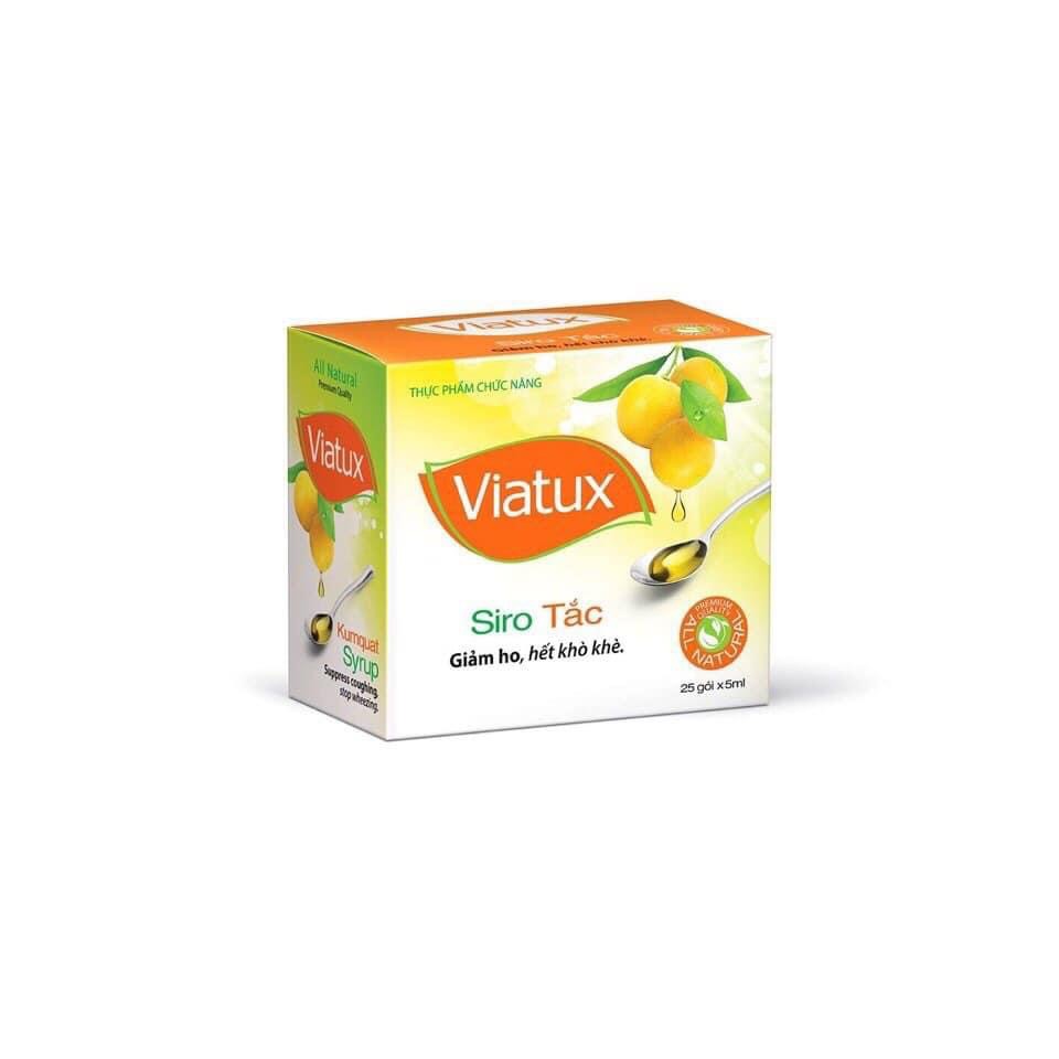 Siro ho Viatux Vị Tắc (Gói 5ml) Hộp 25 gói