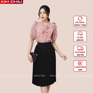 Chân Váy Xếp Ly Dài Qua Gối, Form Xuông, Dáng Chuẩn Đẹp Dài 66cm Vải Cát Len Rũ Mềm Mịn CVXL-01