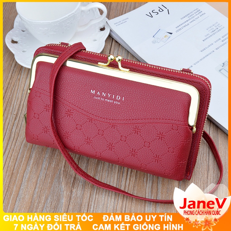 Ví Cầm Tay Nữ Dài Đeo Chéo Cao Cấp Sang Trọng Phong Cách Hàn Quốc TVNN396