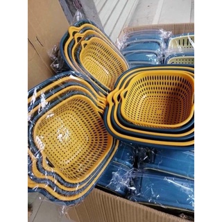 Combo rổ 6 món rổ nhựa chậu ráo nước hai lớp cao cấp tiện lợi