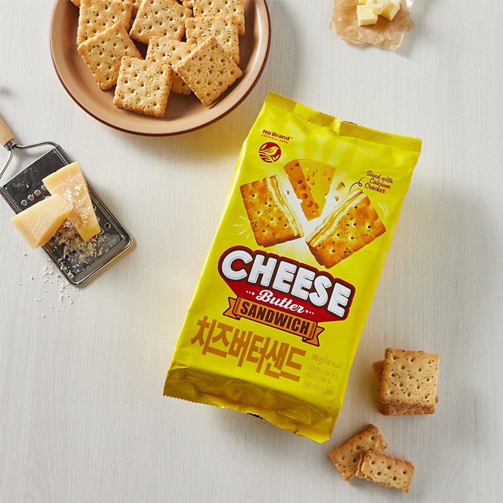 Bánh Quy Kẹp Phô Mai, Socola Và Bơ Đậu Phộng No Brand Gói 190G
