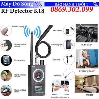 Máy dò sóng ngắn phát hiện camera theo dõi, GPS, Nghe Lén, Định Vị K18 RF Detector